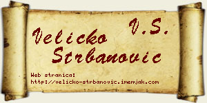 Veličko Štrbanović vizit kartica